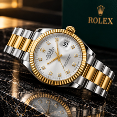 ROLEX DATE JUST - TWO TONE WITH SILVER DIAL