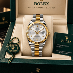 ROLEX DATE JUST - TWO TONE WITH SILVER DIAL