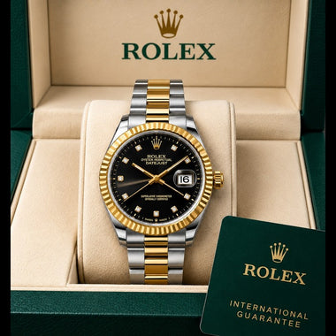 Rolex Date Just – Two Tone With Black Dial