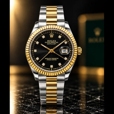 Rolex Date Just – Two Tone With Black Dial