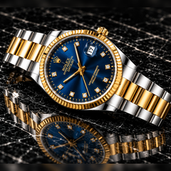 ROLEX DATE JSUT - TWO TONE WITH BLUE DIAL