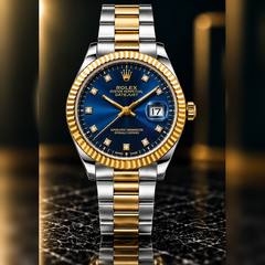 ROLEX DATE JSUT - TWO TONE WITH BLUE DIAL