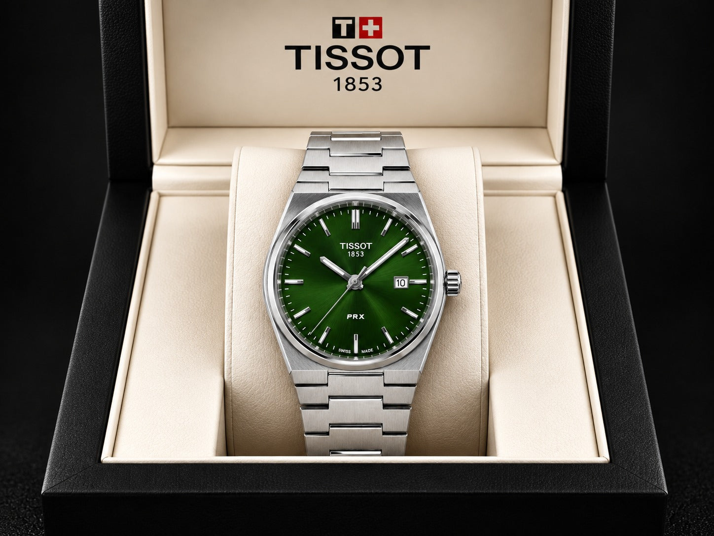 TISSOT PRX 1853 (SEMI AUTOMATIC) - GREEN DIAL